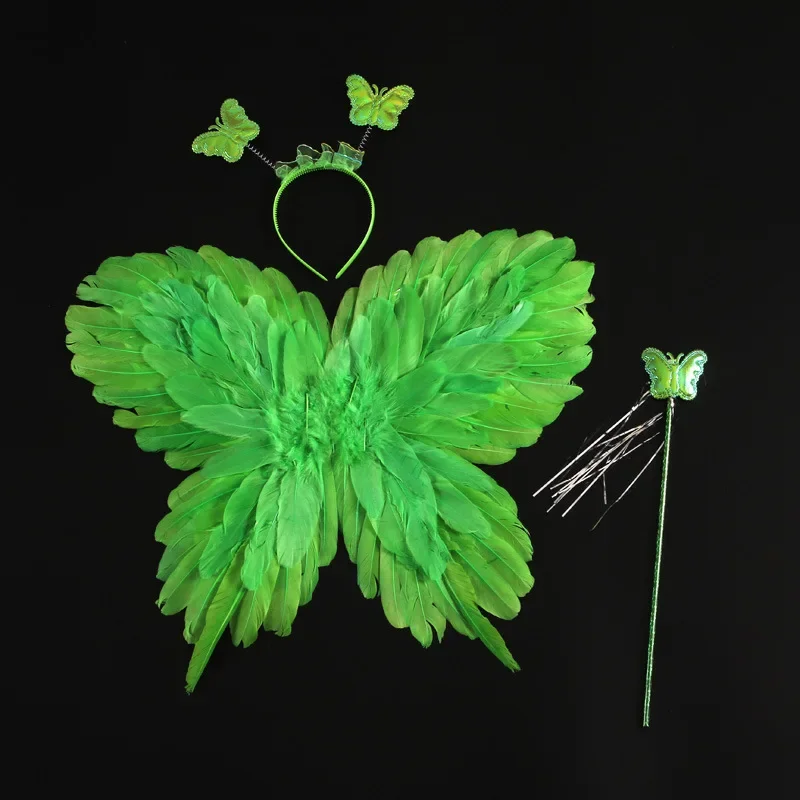Asas de penas de borboleta fada anjo traje cosplay adereços carnaval crianças presentes festa de aniversário presente natal