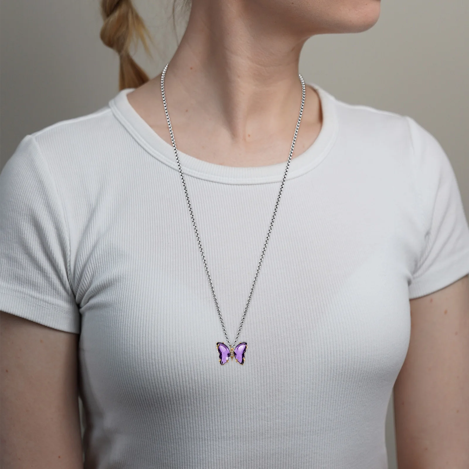 

10 шт., хрустальные стеклянные подвески-бабочки, ожерелье, подвески, уникальные бусины для украшений и поделок своими руками, подвески-бабочки