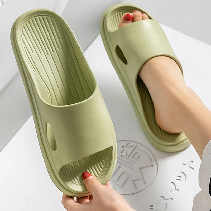 Thick Platform Slippers for Women Home Soft Sole Pillow Slides Sandals Woman Summer Beach Non Slip Flip Flops Bathroom Slipper