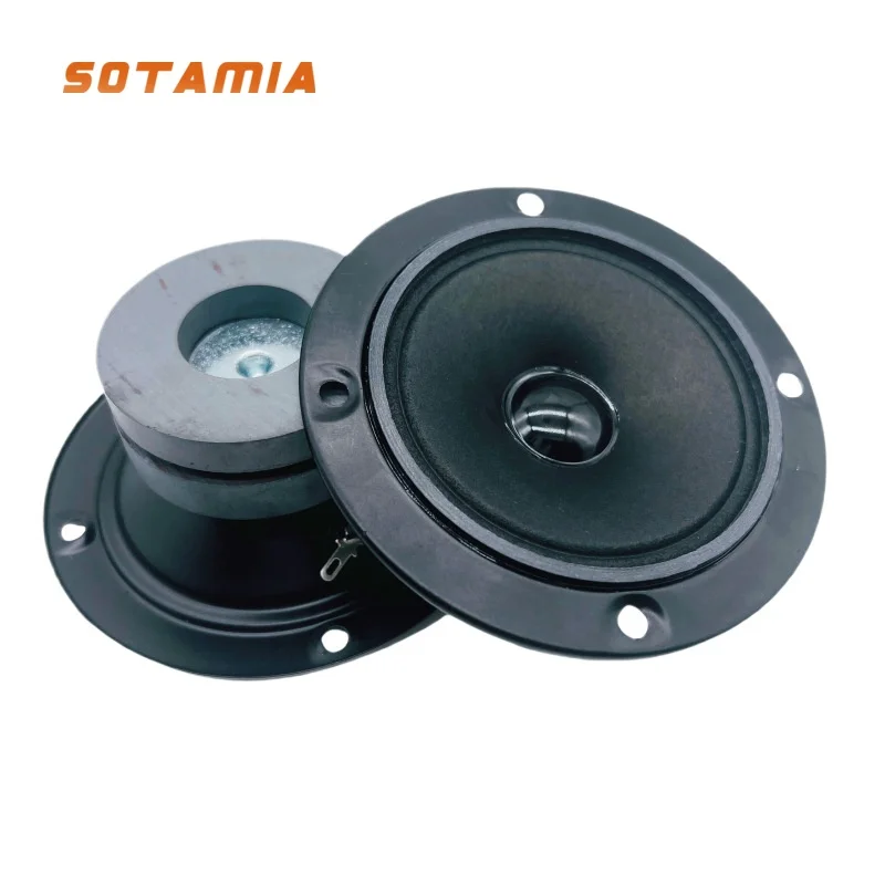 SOTAMIA 2Pcs 4 Inch Tweeter 4 Ohm 30W Audio Speaker HIFI Dual Magnetic KTV Karaoke Treble Speaker Sound Music Power Loudspeaker