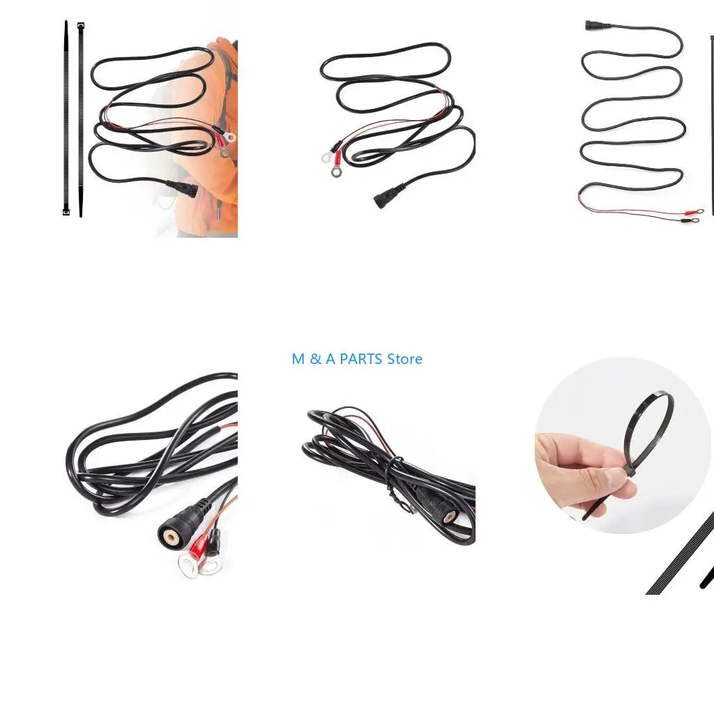 U1JF Multipurpose Quick Electrical Cable For Motorcycle Snow Bike Helmet Heating Systems And Outdoor Sports Equipment
