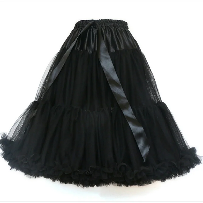 55CM donne ragazze Lolita sottoveste crinolina sottogonna Tutu principessa gonna Cosplay