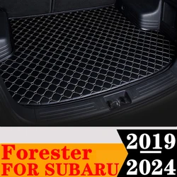 Car Trunk Mat For SUBARU Forester 2024 2023 2022 2021 2020 2019 Rear Cargo Liner Tail Boot Tray luggage Pad Carpet Interior Part