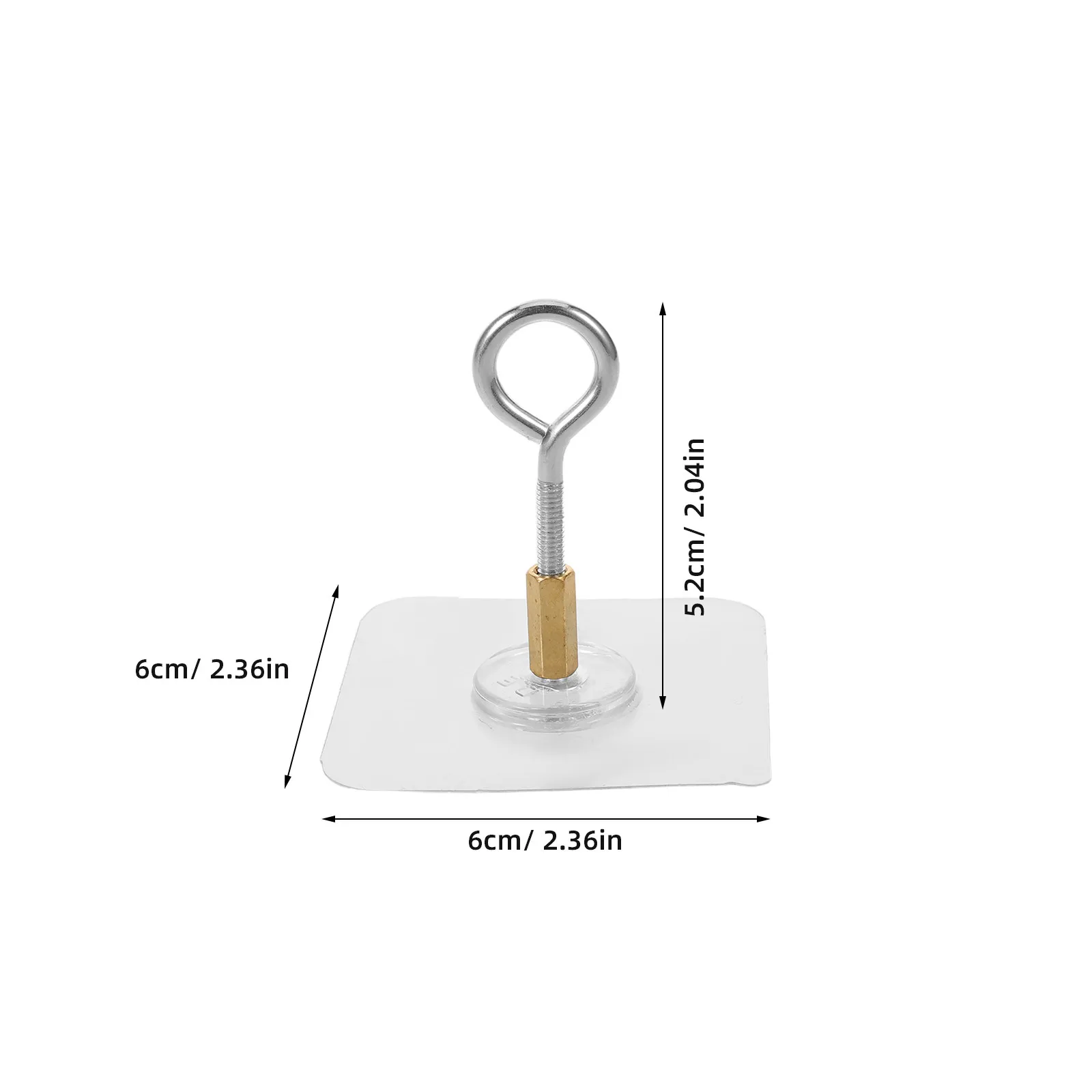 10Pcs Ceiling Hooks Self Adhesive Stainless Steel Eye Hooks No Drilling for Hanging Small Plants Lanterns Wind Chimes Decoration