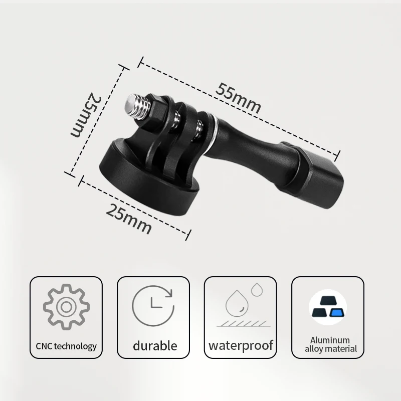 Aluminum Alloy Metal GoPro Tripod/Monopod Mount with Aluminum Thumbscrew for GoPro Hero 11, 10, 9, 8, 7, 6, 5, 4, 3+, 3, 2, 1