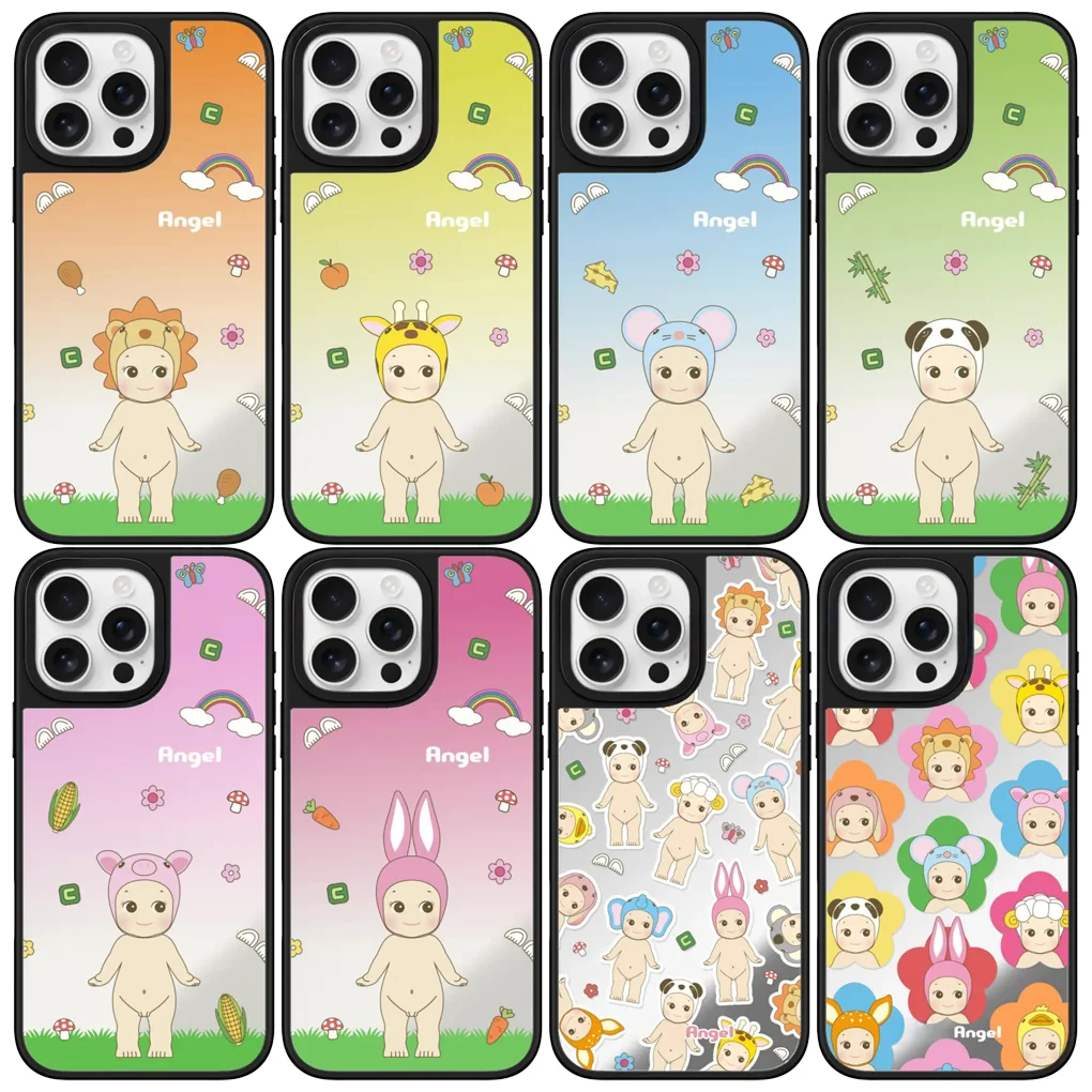 

Cute Kid Mirror Surface Case for IPhone 12 13 14 15 16 17 Pro Max Case - Protective IPhone Case