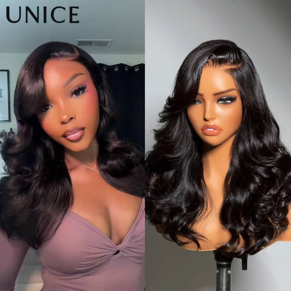 

UNice Bye-Bye Slip™ 7x5 Lace Layered Cut Left Side Part Wavy Human Hair Wig 200% Density