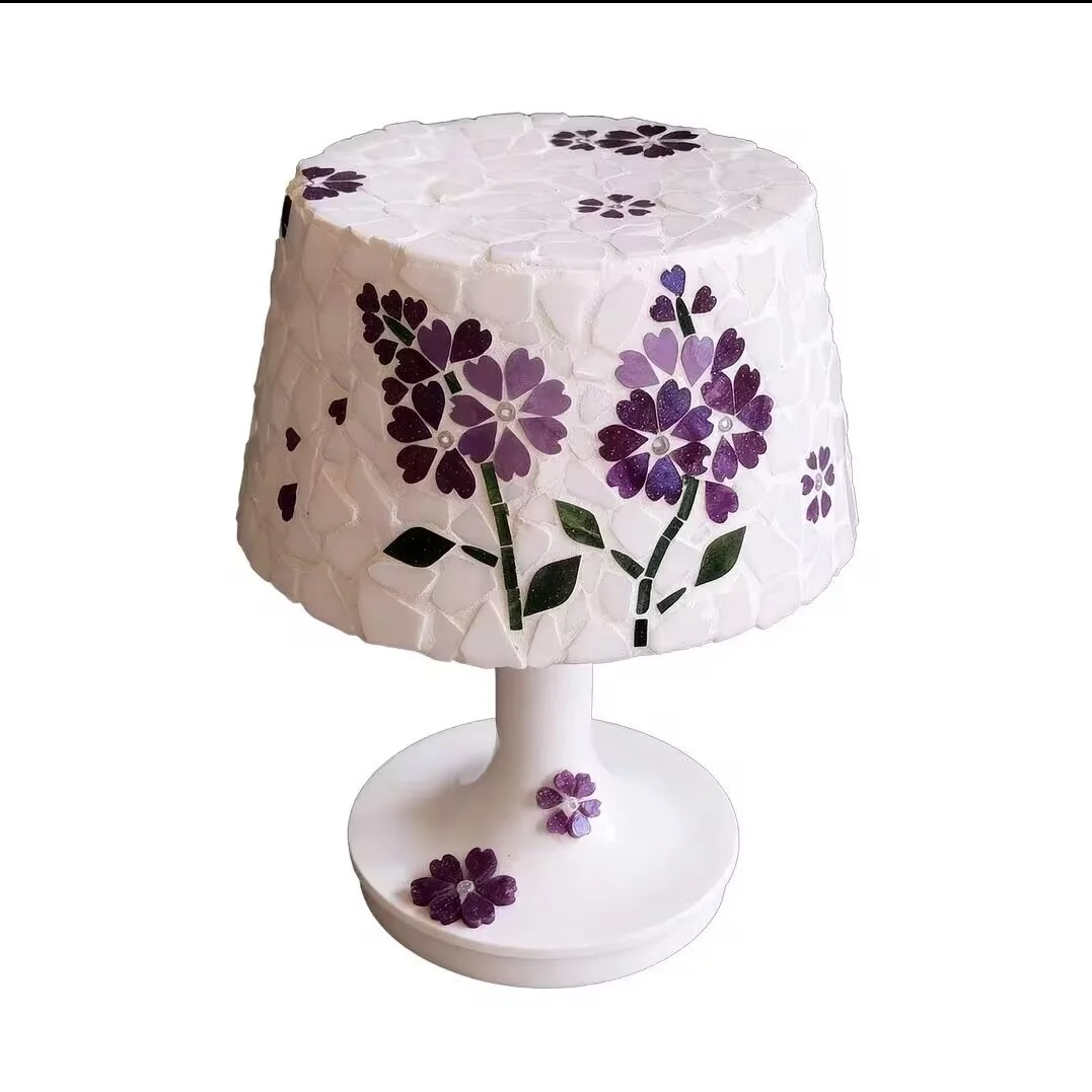 DIY Mosaic Table Light Material Package Handmade Atmosphere Lamp Design Lovers Parent-child Glass Night Lampara Birthday Gift