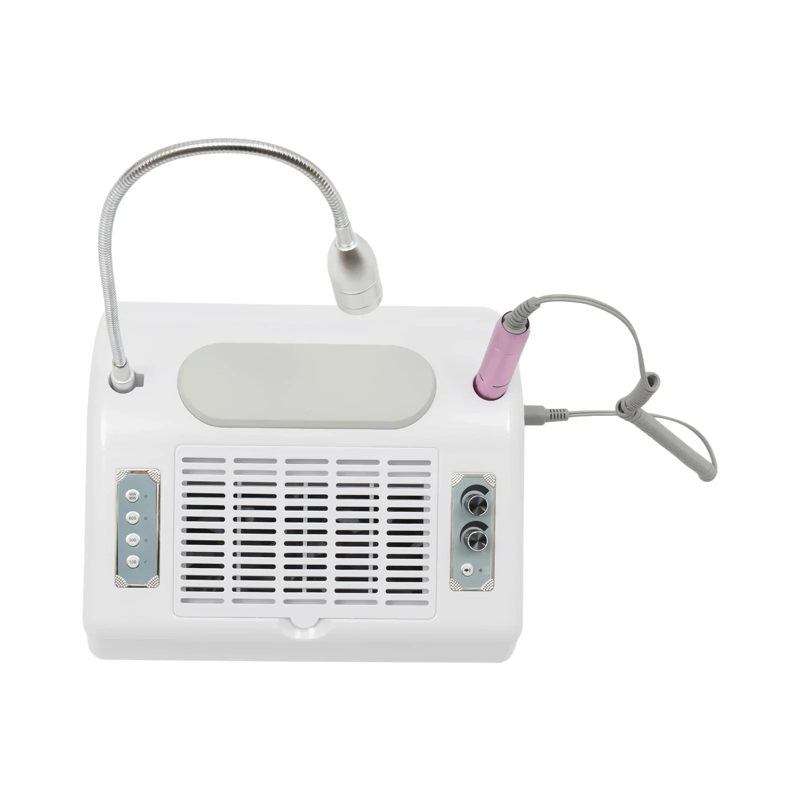 Maszyna do manicure z lampą LED 96W, suszarka, odkurzacz, frezarka do paznokci i kolektor pyłu, elektryczna maszyna do manicure 30000 obr./min