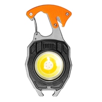 COB Keychain Work Light LED Emergency Flashlight With Bottle Opener Rechargeable Mini Torch 6 Modes