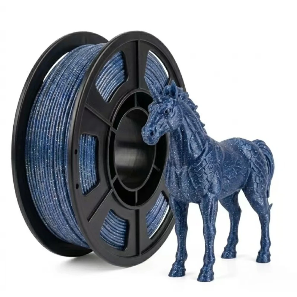 

Galaxy Glitter 3D Printer Filament 1.75mm Blue Glitter Gold PLA 250g Spool for 3D Printing