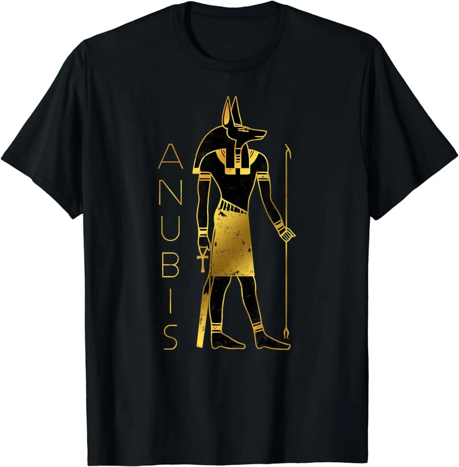 NEW LIMITED Anubis Ancient Egyptian Black and Gold T-Shirt Size Gift Idea S-5XL