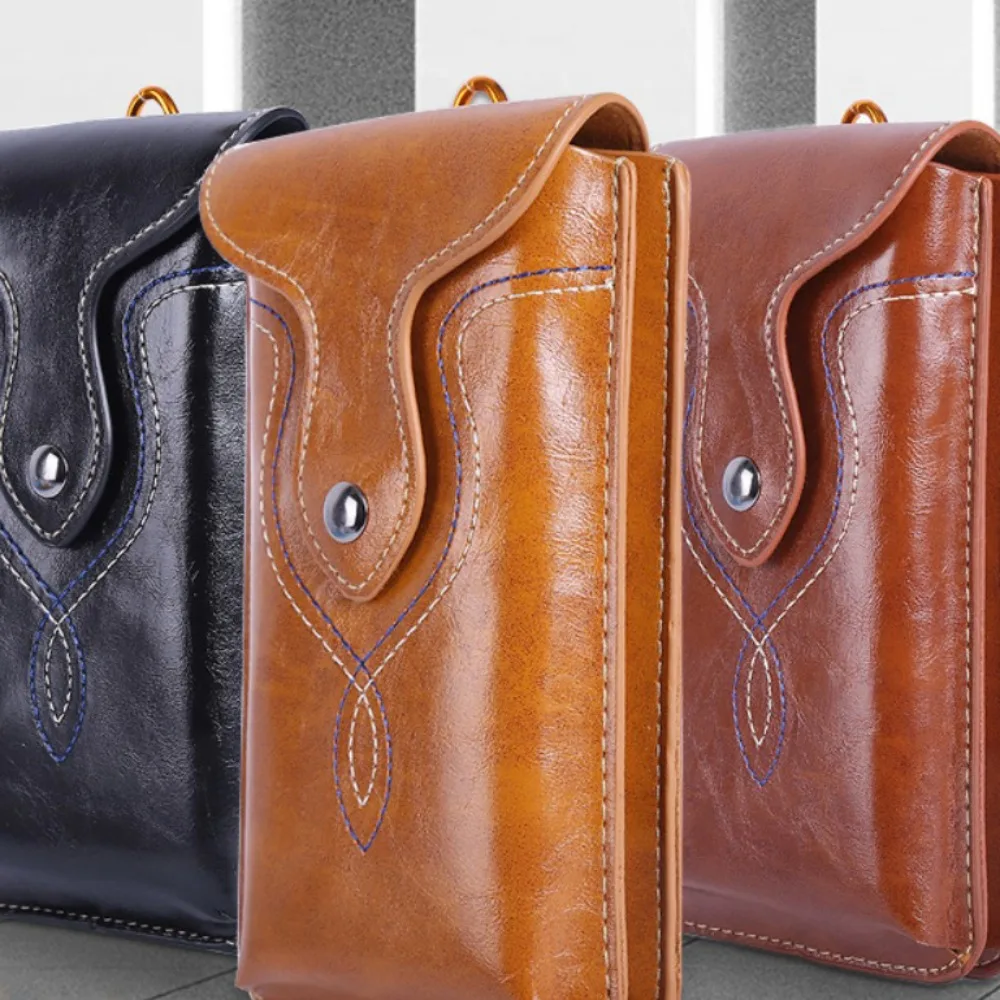 

Wallet Pouch Bum Bag Cards Holder Flip Pockets Camping Phone Belt Hanging Pouch Leather Phone Case Waist Pack Phone Waist Bag