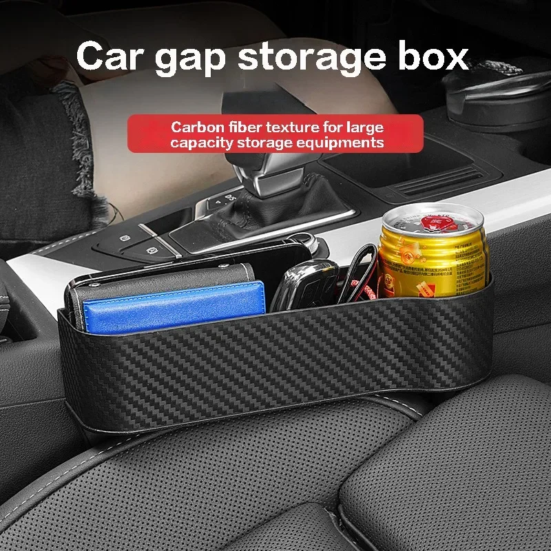 GEFENSI Car Seat Organizer Crevice Storage Box Car Organizer Gap Slit Filler Holder For Wallet Phone Slit Pocket Auto Car Access