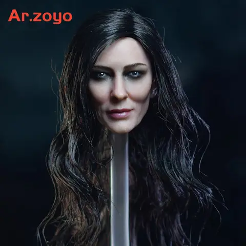 BY-ART BY-T9 1/6 Skala Dödsgudinnan Hela Cate Blanchett Huvudskulptur Snidad Modell Passar 12'' Actionfigur Kroppsdockor 10 best sales 1 6 kvinnligt huvudskulptur - №3