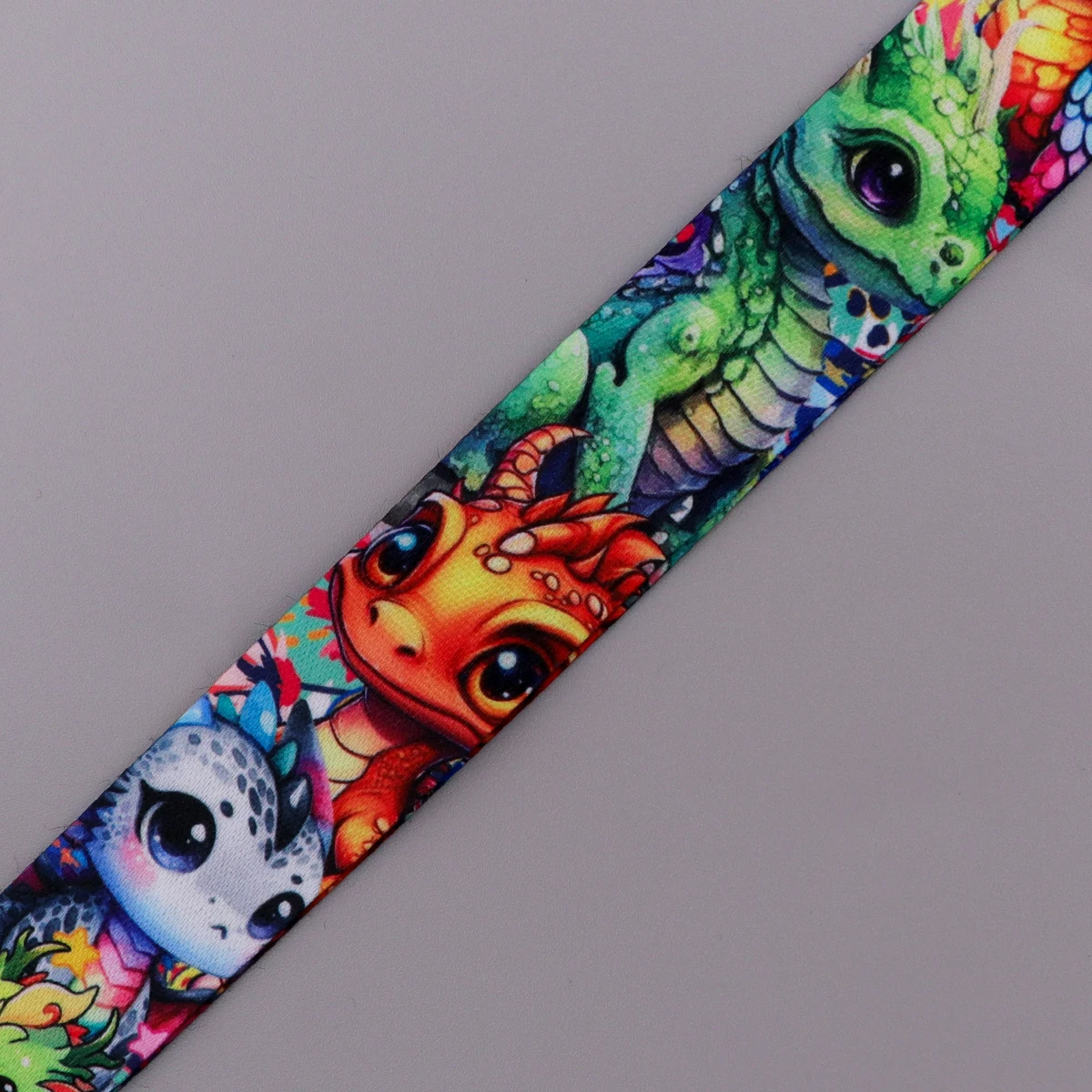 Dragon Black Kitten Pattern Neck Strap Lanyard Key Chain ID Card Cell Phone Strap USB Badge Holder Rope Decorations