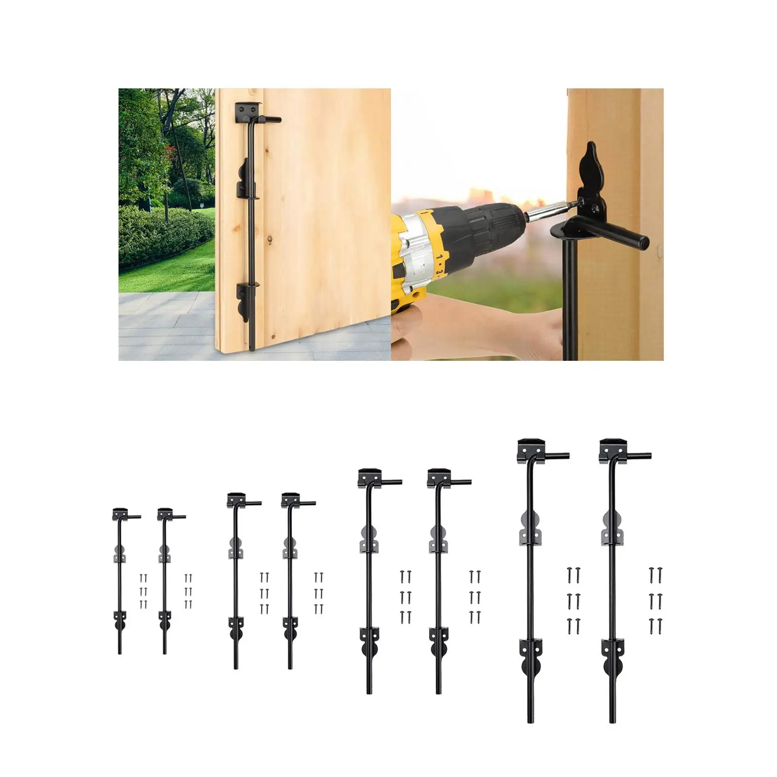 

2 шт., защелка для забора, защелка для ворот, железный стержень, стопор для ворот для наружного патио, металлические ворота, двери, простая установка