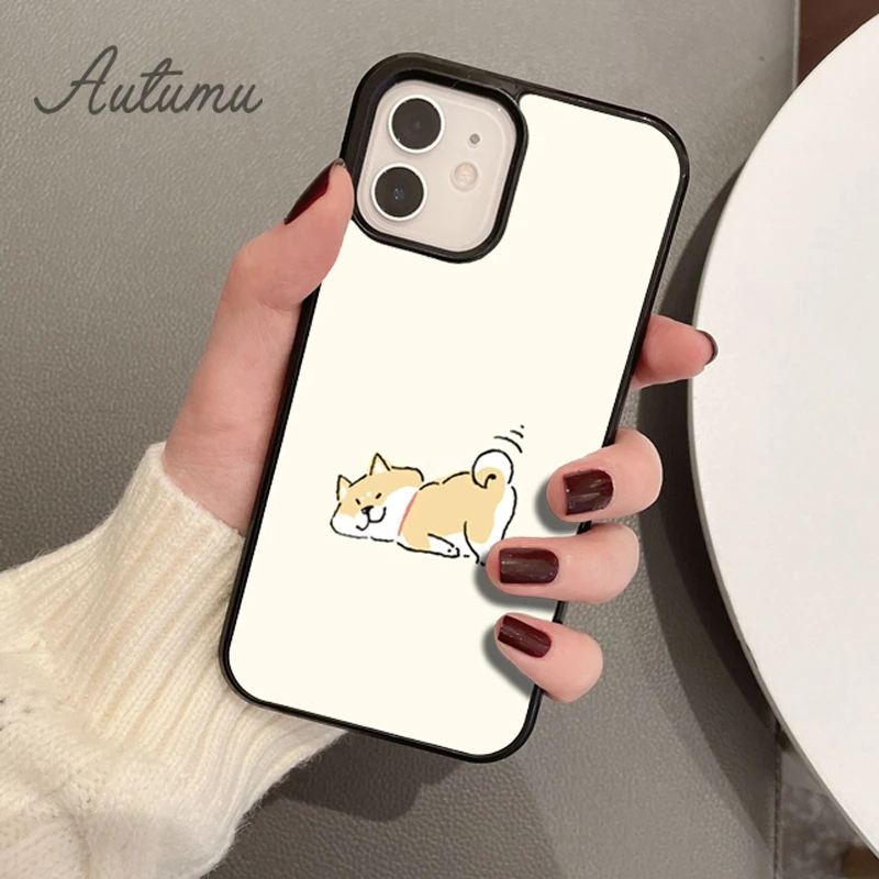 Cute Kawaii Shiba Inu Phone Case for iPhone 15 16 SE2020 11 12 13 14 Pro Max mini 6 7 8 Plus Cover coque Fundas Shell