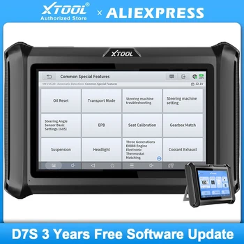 XTOOL D7S V2.0 Car Diagnostic Tools All System Bidirectional Automotive Tool ECU Coding VAG Guided PMI CAN FD DOIP FCA 39+ Reset