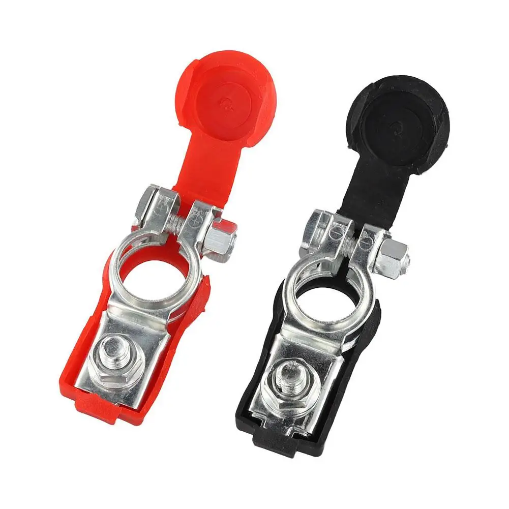 1 Pair Car Battery Clamp Clip Car Battery Pile Pure Copper Thickened Battery Connection Terminal Head For Auto Boat Motorcycle