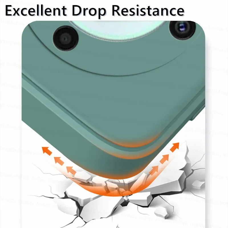 Honor X9 용 오리지널 충격 방지 액체 실리콘 케이스, Honor X7a X8a X9 용 TPU 폰 후면 커버