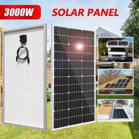 3000W Solar Panel 18V High Efficiency  Portable Power Bank Flexible Charging Outdoor Solar Cells For Home/Camping