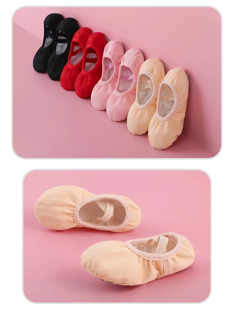 Frauen Ballett Schuhe Leinwand Mädchen Tanz Hausschuhe Split Sohle Gymnastik Yoga Tanzen Schuhe Kinder Erwachsene Ballerina Schuhe – Detail 3