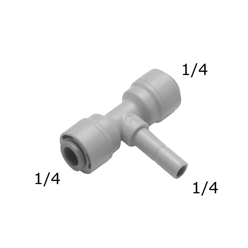 iTiGER RO Water Fitting Y Tee Type 3 Ways Quick Connection 1/4 3/8 Hose PE Pipe Connector Water Filter Reverse Osmosis Parts