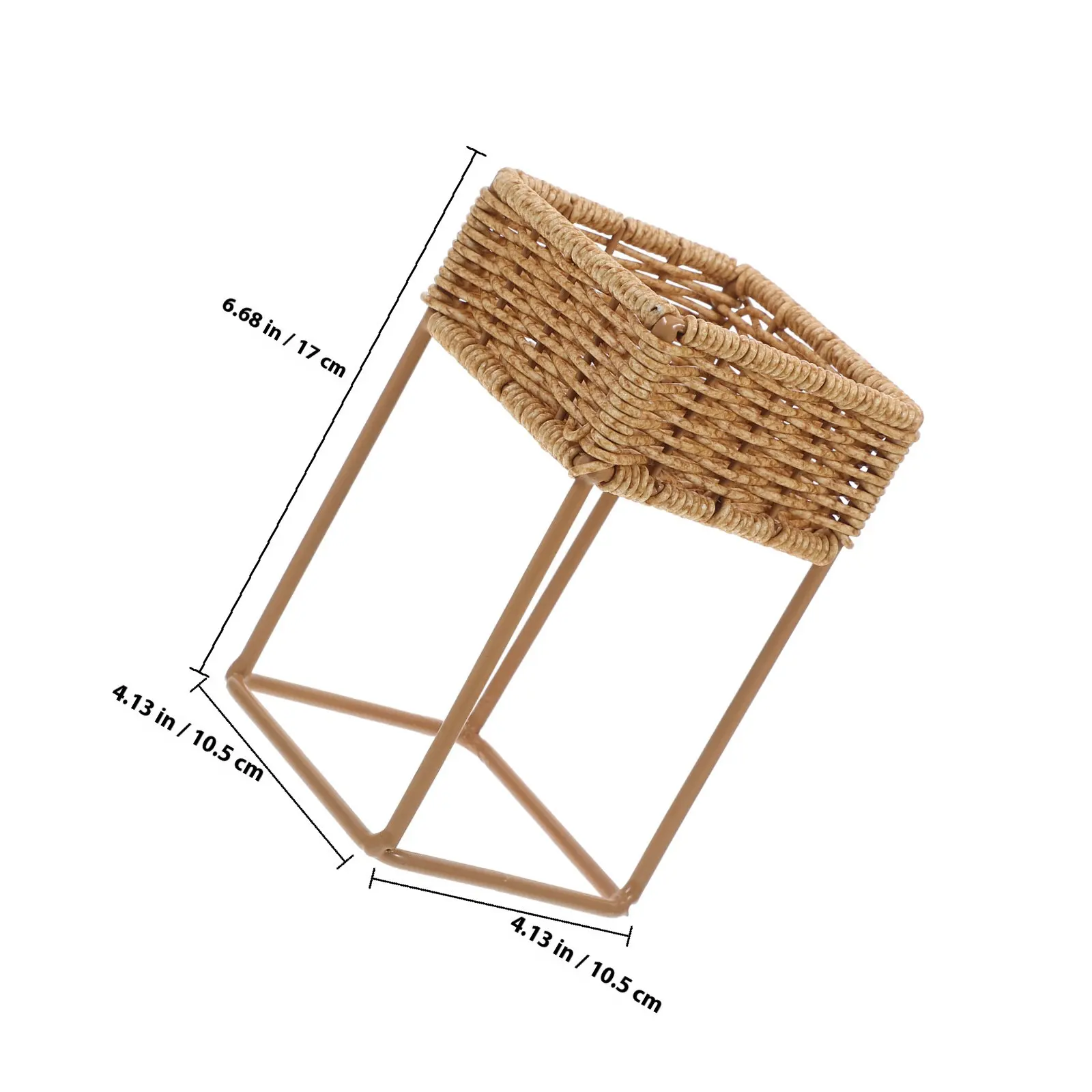 Wicker Planters Outdoor Plants Imitation Bamboo Flower Pot Stand Home Decor Floor Storage Basket Brown Plant Display Stand