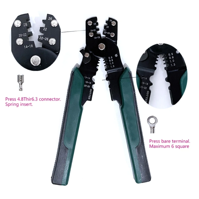 Electrical Connectors U-Shaped O-Shaped Wire Terminals 0.5-4MM Lugs Cable Terminal Wire Tips with Crimping Pliers Set