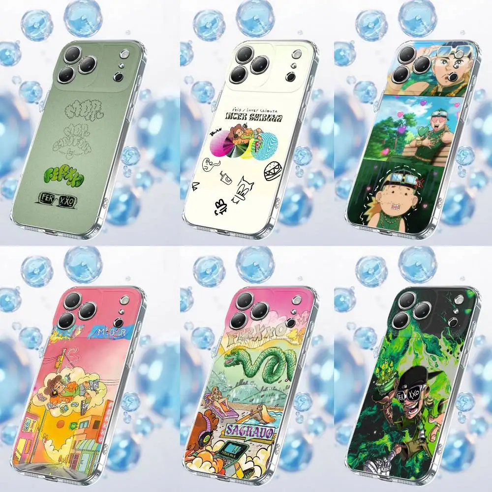 

F-Feid FERXXO VOL Sagrado Phone Case For iPhone 17,16,15,14,13,12,11 Plus,Pro,Max,Plus,E,SE4,Air,Mini Transparent