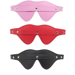 Neue Leder Cosplay Augenbinde Sexy Mode Erwachsene Eye Patch Schwarz Rose Rosa Party Kostüm Requisiten