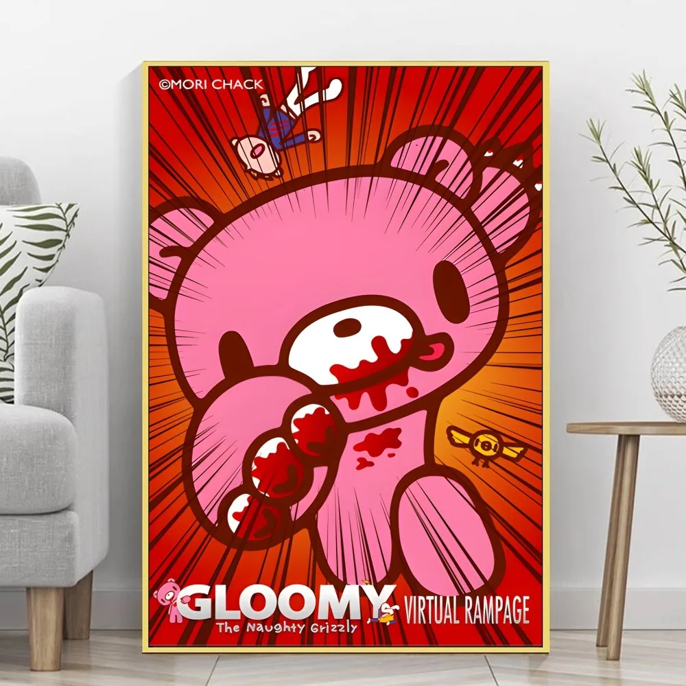 Cartoon G-Gloomy Bear Poster Sticky HD Quality Wall Art Retro Posters for Home Kawaii Room Decor