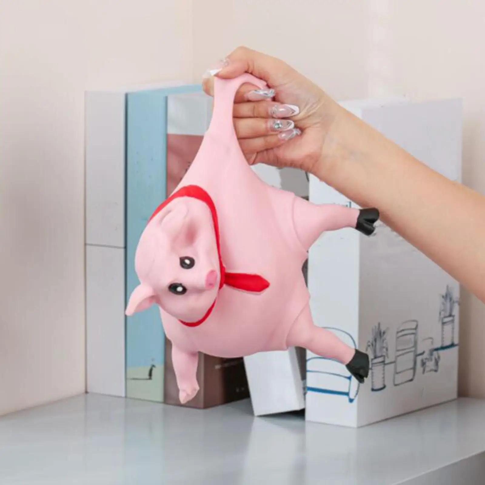 柔らかい豚のぬいぐるみ、ストレス解消グッズ、自宅、オフィス、子供のパーティー、旅行に最適