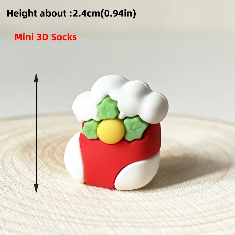 Neue Cupcake-Dekoration für Weihnachtskuchen, weicher Gummi-Weihnachtsbaum, Weihnachtsmann, Schneemann für Neujahr 2025, Weihnachts-Kuchenaufsatz – Detail 15