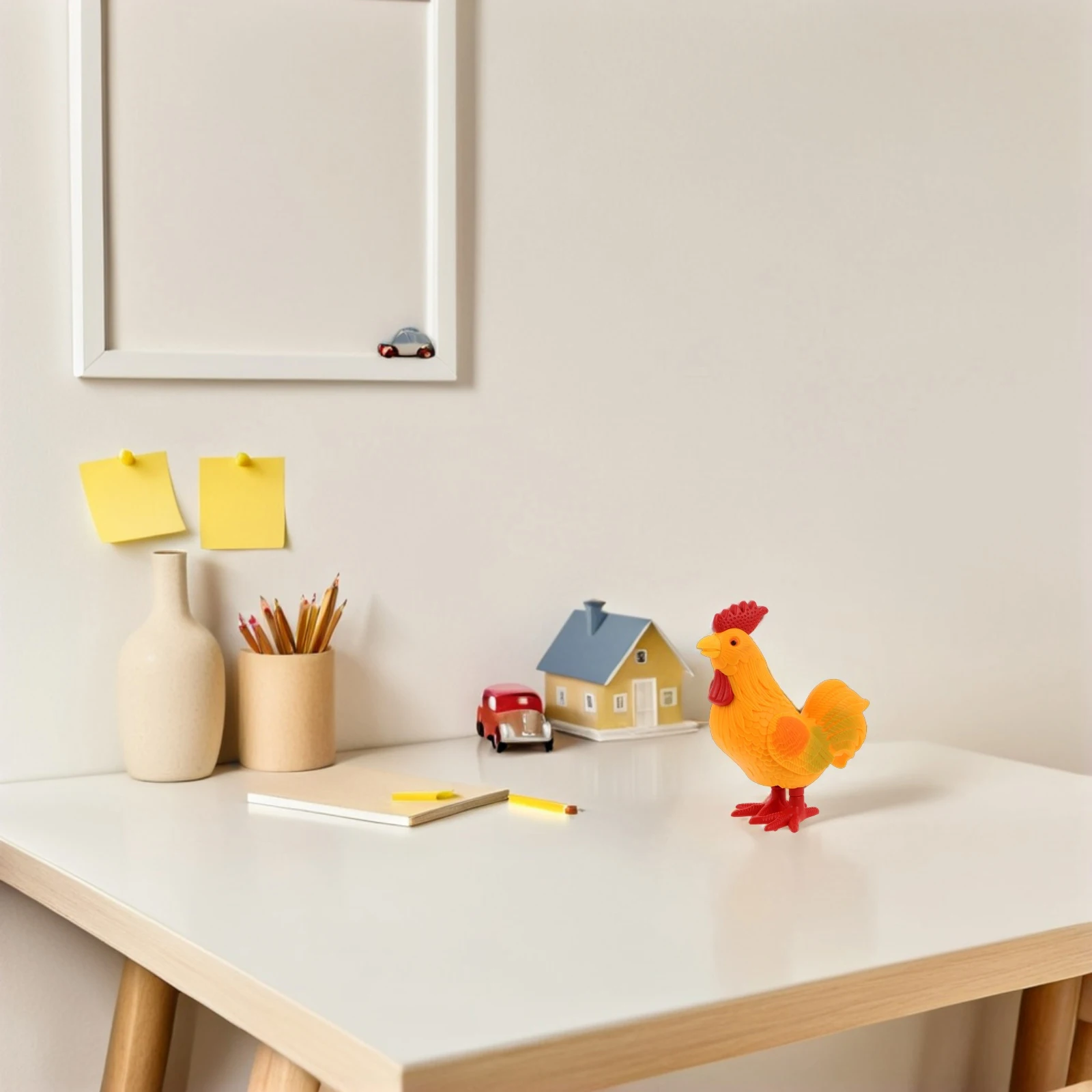 

4 Pcs Clockwork Chicken Toy Small Animals Wind Toys Plastic Farm Figurines Party
