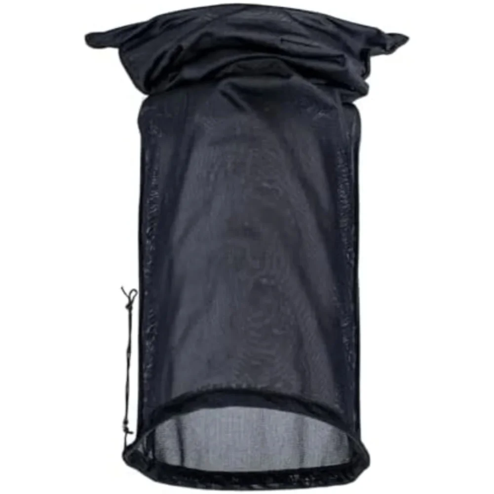 Black Polyester Drawstring Mesh Discharge Bag 24x48 Inch For Wood Chipper Shredder Leaf Mulcher Garden Waste Collection Accessor