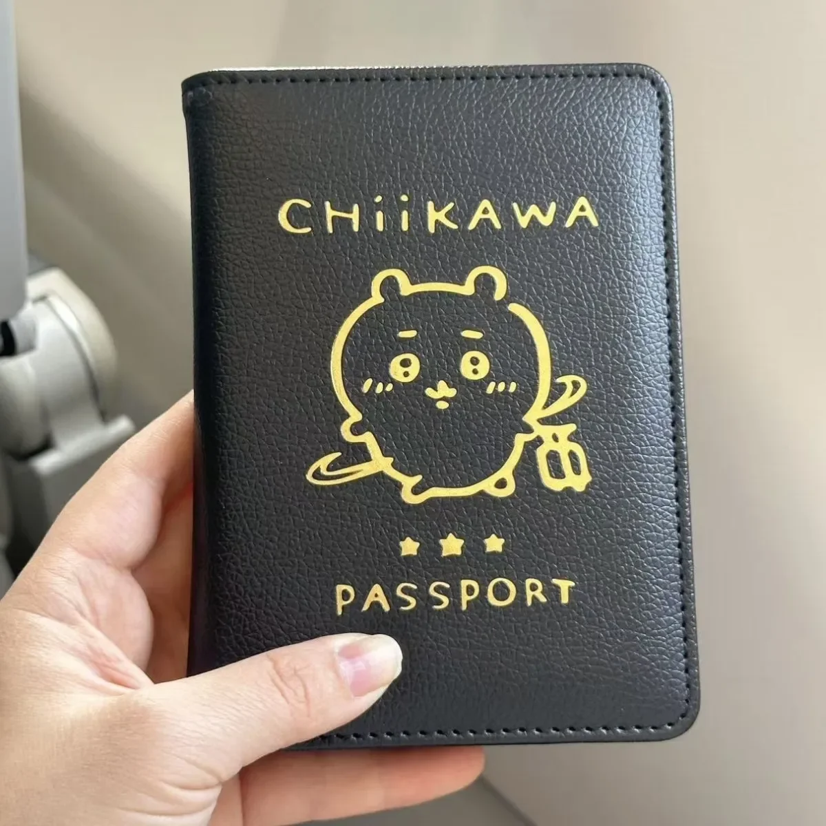 جديد Chiikawa Hachiware حامل جواز سفر جلدي في الخارج وثيقة السفر تذكرة Usagi أنيمي المحمولة حامل بطاقة التخزين الهدايا