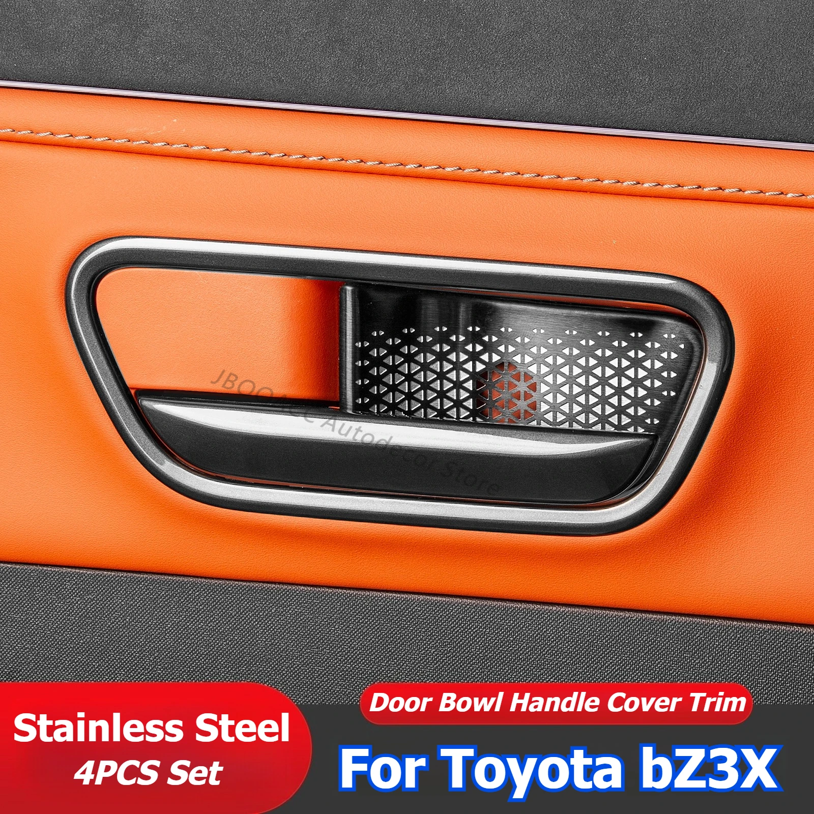 4pcs Car Inner Door Bowl Handle Cover Trim Stickers Accessories For Toyota bZ3X Stainless steel Anti-Scratch Guards Decor Trims