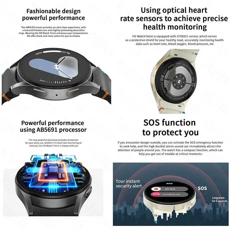 2025 New Original for Samsung Galaxy Watch 7 Smart Watch Men Women HD AMOLED Voice Call NFC GPS Tracker Sports Watch Custom Dial