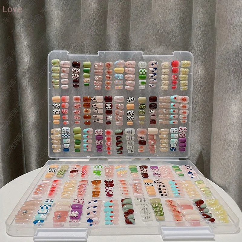 네일 팁 디스플레이 북 네일 아트 전시대 젤 폴리쉬 인조 손톱 매니큐어 수집 박스 인조 팁 디스플레이 보드 도구