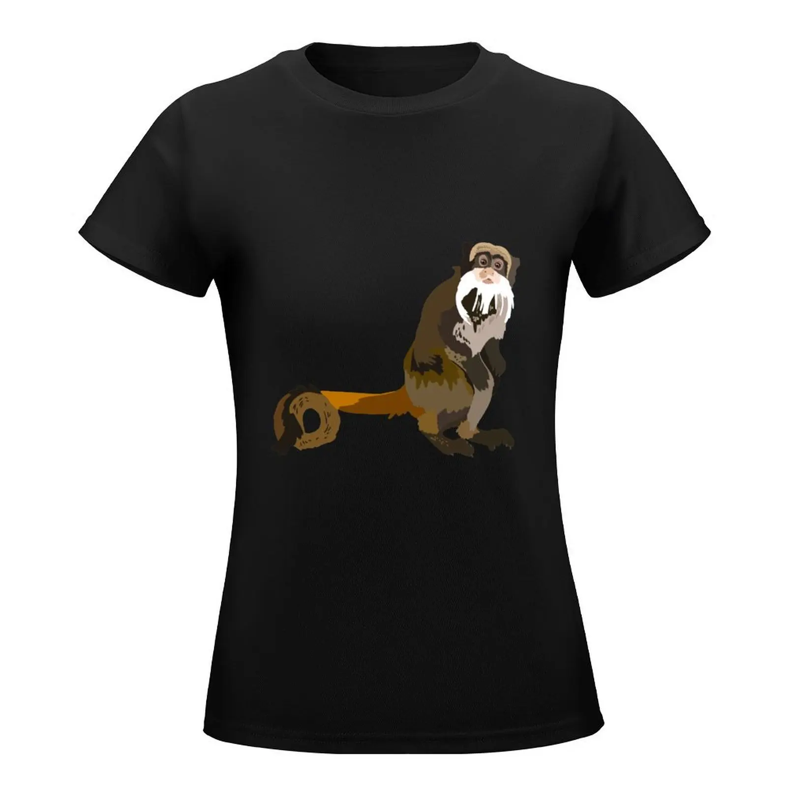 E is for Emperor Tamarin T-Shirt summer tops vintage clothes Woman clothes