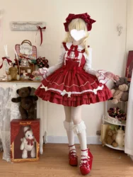 Original Design Lolita Dress Sweet And Cute Jsk Strap Dress Summer Style Kawaii Loli Tea Party Dress
