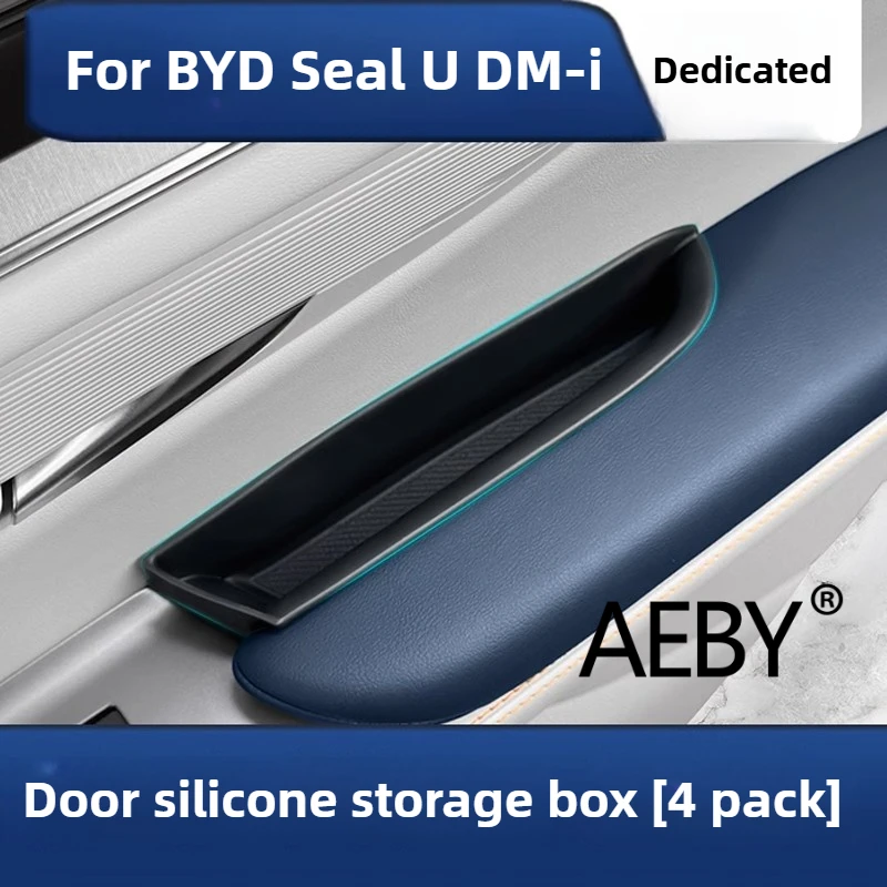AEBY For BYD Seal U DM-i 2020-2025 Car Door Pocket Organizer Anti-Scratch Storage Box Holder Easy Installation  Auto Accessories