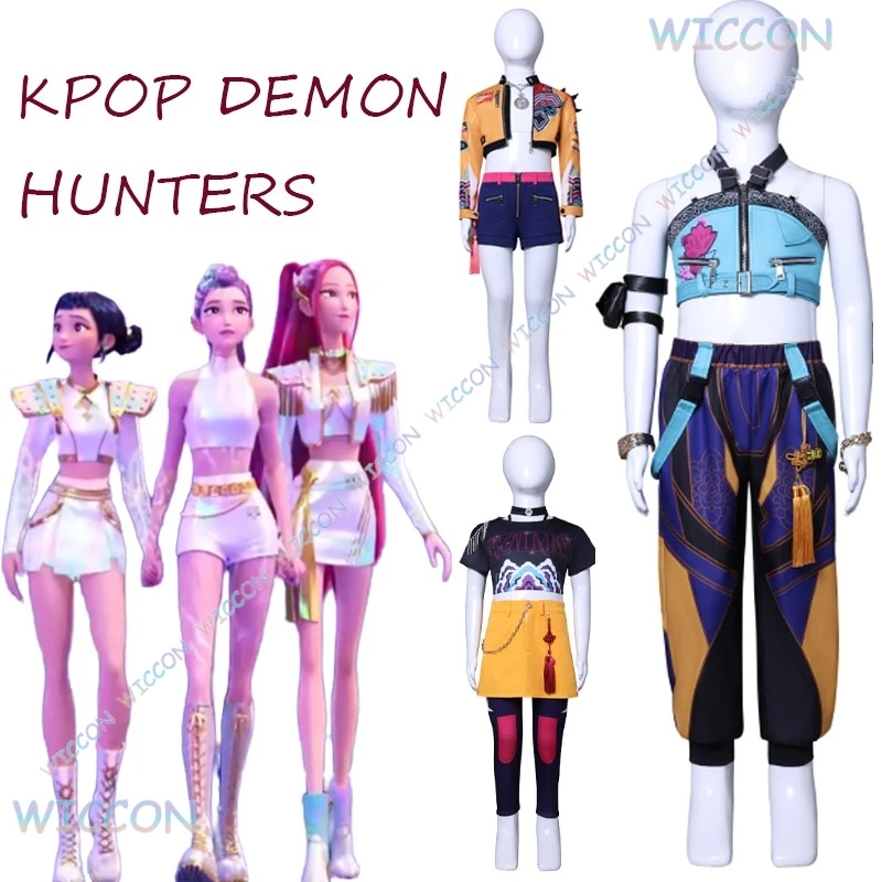 

Anime Movie Demon Hunters Cosplay Costumes Girls Zoey Mira Rumi Fantasy Roleplay Outfits Kpop Halloween Carnival Party Suits