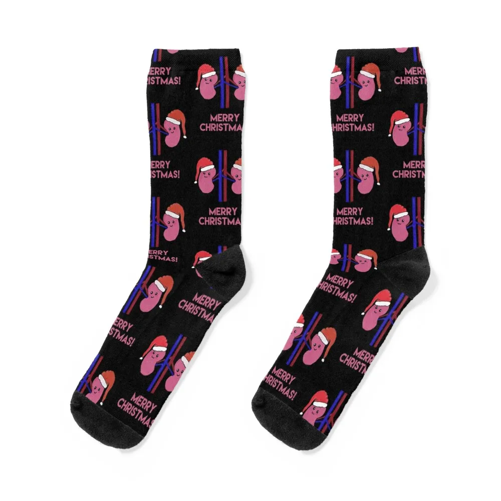 

Merry Christmas, cute kidneys Socks hiking Running hip hop moving stockings Socks For Men Women's