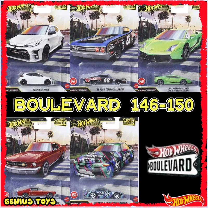 Hot Wheels Premium 2026 Boulevard Toyota GR Yaris Lamborghini Mustang Nissan Ford 1:64 Pressofuso In Lega Auto Da Collezione Ventole Regalo