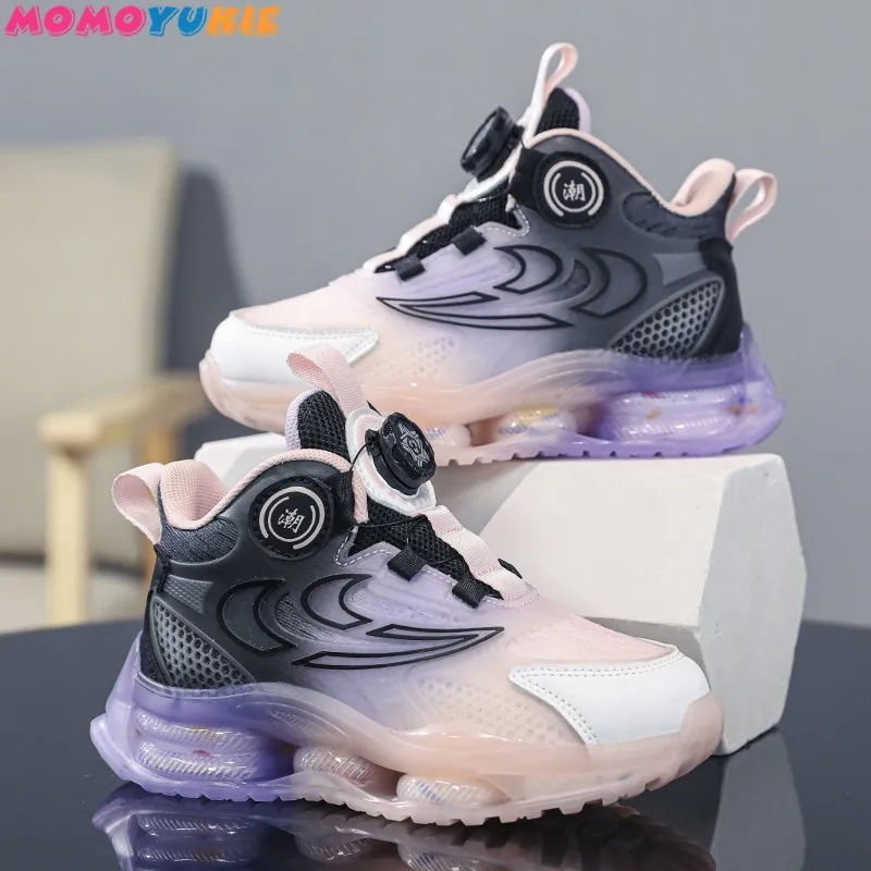 Children Basketball Shoes 2023 Spring Autumn New Style Casual Sneakers Fashion Versatile Soft Bottom Glow Sports Shoes Trend