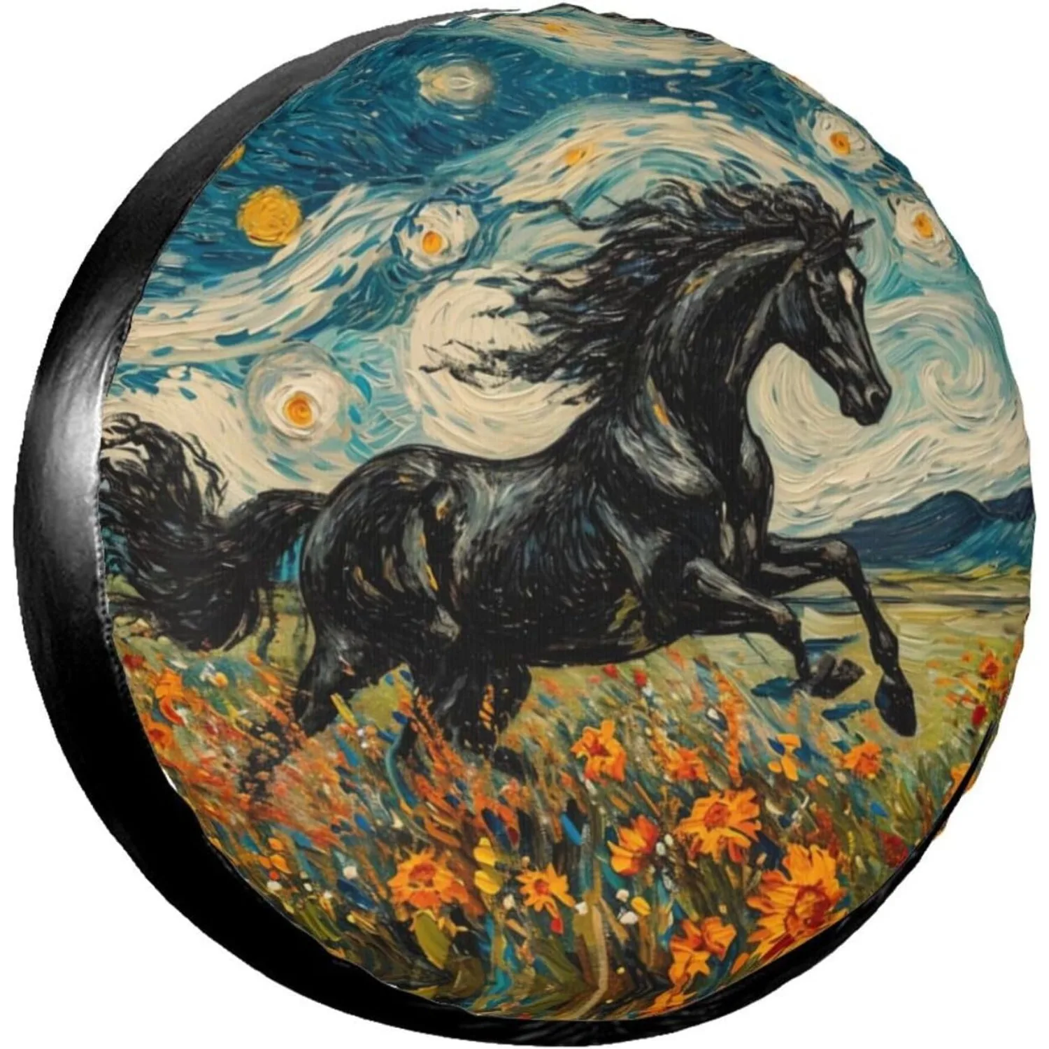 Funda para Llanta de Repuesto con Diseño de Noche Estrellada para RV, SUV, Remolque, Caravana, Protector de Rueda Impermeable, Funda de Rueda con Diseño de Animal