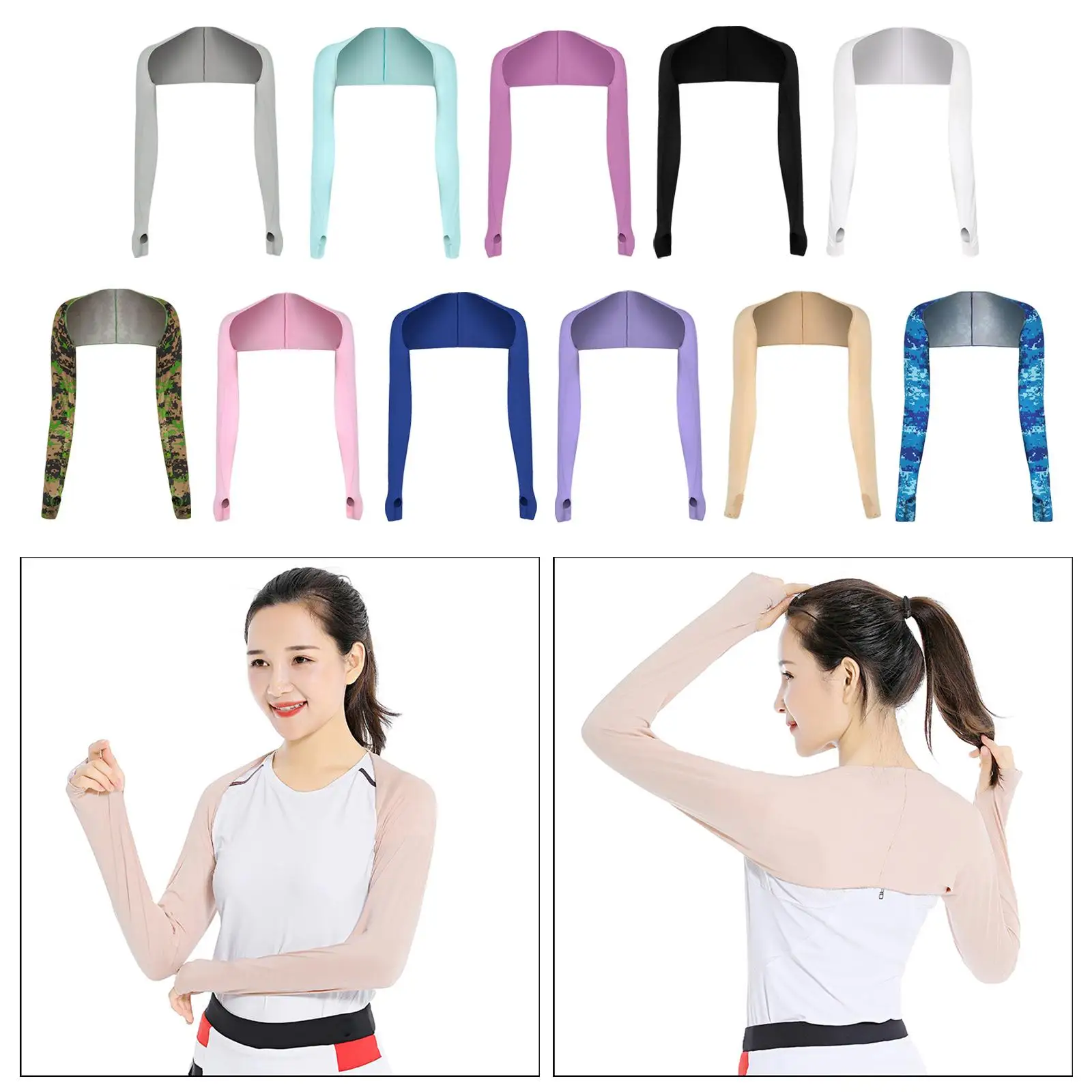 

Рукава Охлаждающие рукава Длинный чехол для занятий спортом на открытом воздухе Бег Гольф Велоспорт Вождение Рыбалка